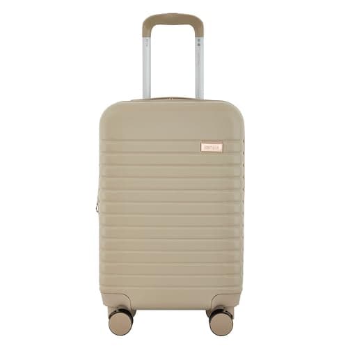 kensie 22" Graceful Hardside Carry-On Luggage, Light Taupe