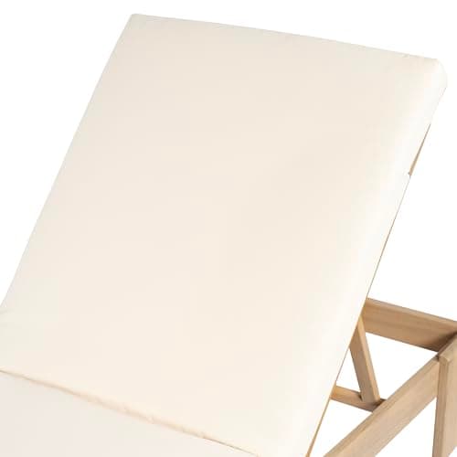 Christopher Knight Home Duska Acacia Wood Chaise Lounge Chair Set of 2, Patio Outdoor Chaise Lounge with Cushions, Adjustable Backrest Single Lounge Sofa, Garden Poolside Backyard Seating, Teak+Beige 11