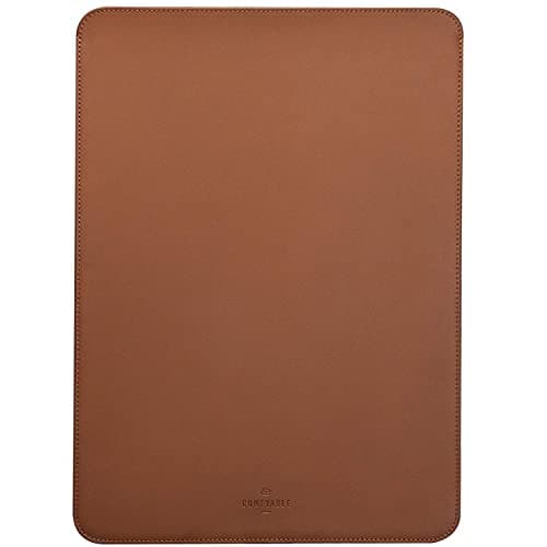 Comfyable Laptop Sleeve 13 Inch Precisely Compatible with MacBook Air M4 2025-2018 & MacBook Pro M2 2022 M1 2020-2016, Faux Leather Cover Case, Brown