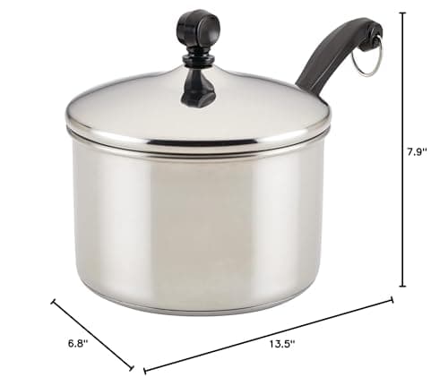 Farberware Classic Stainless Steel Sauce Pan/Saucepan with Lid, 3 Quart, Silver 11