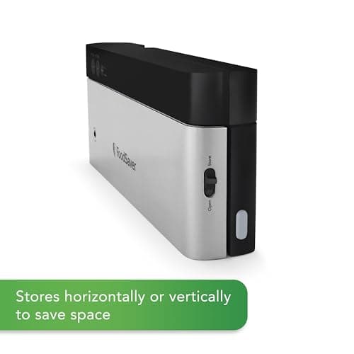 FoodSaver PowerVac Compact Vacuum Sealing Machine Stainless Steel & Black Vertical Storage VS0150 | Preserves freshness reduces bag waste for both dry and wet food 7