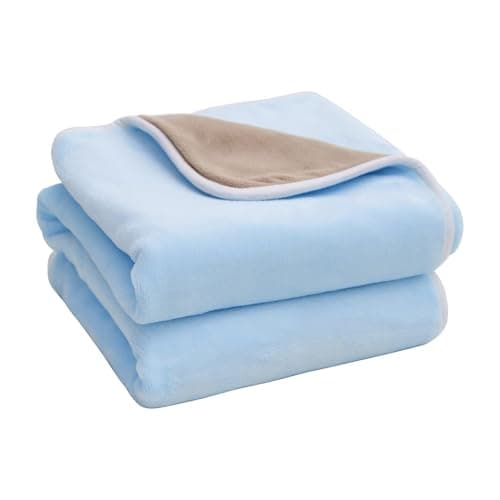 Kozeewarm Heated Blanket Battery Operated Portable 30"x40" Heated Throw Cordless 3 Heating Levels 2 Hours Auto-Off Rechargeable Electric Heating Blanket Blue(Battery Not Included)