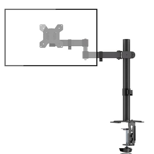 Bracwiser Monitor Mount Single Fully Adjustable Arm Fits One Screen 13-32 inch 22lbs for Monitor Computer Screen 13 15 17 19 20 22 23 24 26 27 30 32 inch VESA 75 100 (MD7421)