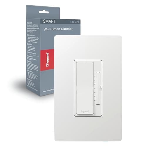 Legrand Radiant® Wi-Fi Matter Smart LED Dimmer, Effortless Setup, Enhanced Compatibility with Apple HomeKit, Google Home, Alexa & SmartThings, Easy Wi-Fi Connectivity with Matter, Pack of 1