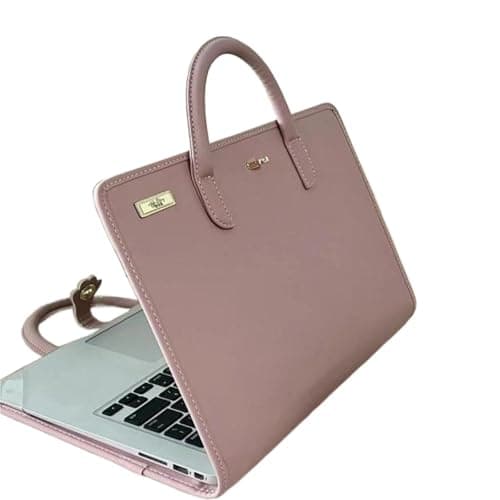 PU Laptop Sleeve Pink With Handle Protective Case Laptop Protective Case(13 inch)