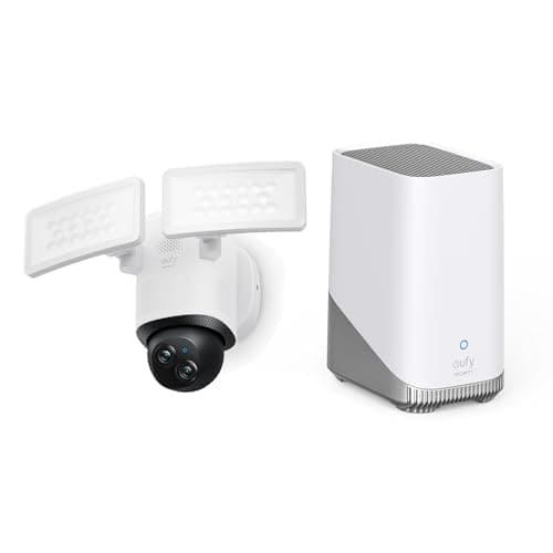 eufy Security Floodlight Camera E340 Wired HomeBase S380 (HomeBase 3)