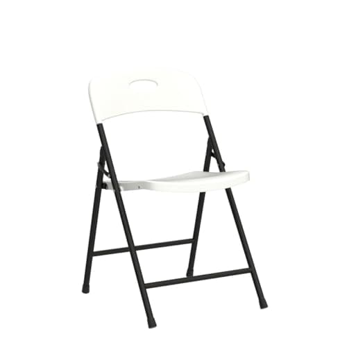 COSCO Solid Resin Folding Chair, 4-Pack, White 5