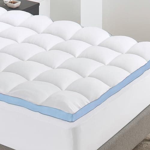California Design Den Twin XL Mattress Topper, Thick Cooling Pillow Top Mattress Topper Twin XL for Restful Sleep, 900 GSM Fill, Breathable & Gentle on Skin