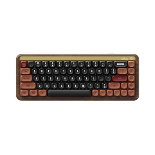 Akko Mechanical Gaming Keyboard with Walnut Wooden Case, MU01 Autumn 65% 68-Key RGB 2.4G Wireless/Bluetooth/Wired Hot-swappable Keyboard with PBT Dye-Sub Keycaps for Mac & Win