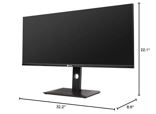 AG Neovo EM3401UQC 34-inch UWQHD 3440 x 1440p USB-C Monitor, IPS Panel, HDMI, DisplayPort and Speakers, Ergonomic Pivot, Swivel and Height Adjustable Stand, HDR400, 75Hz 9