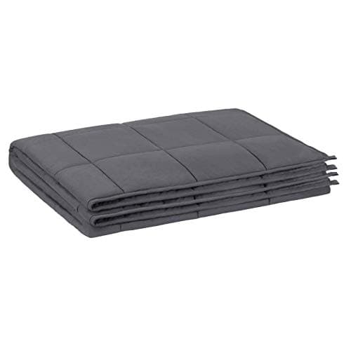 Nova Microdermabrasion Weighted Blanket (15 lbs, 48”x72” Grey) Cooling Breathable Heavy Blanket for Adults All Season Microfiber Material with Glass Beads Soft Thick Comfort Blanket 8