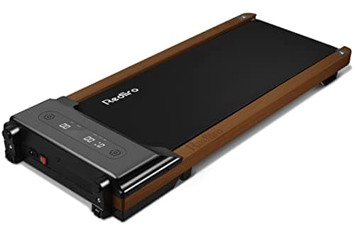 Redliro Walking Pad, Wood Under Desk Treadmill 300 lb Capacity Installation-Free for Home Office Use with Remote Control LED Display