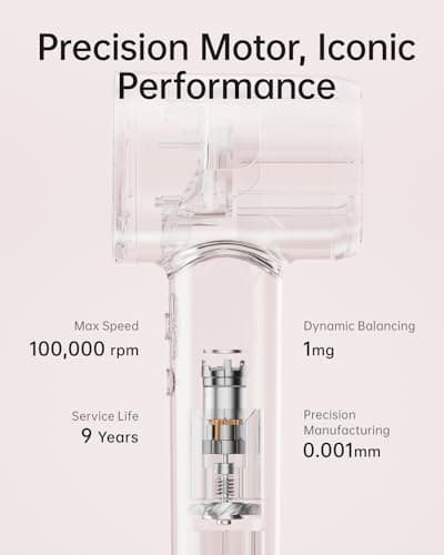 Laifen SE Lite Hair Dryer, Negative Ionic Blow Dryer with 100,000 RPM Brushless Motor for Fast Drying, High-Speed Low Noise Thermo-Control Hairdryer with Lightweight Design for Home/Portable Travel 8