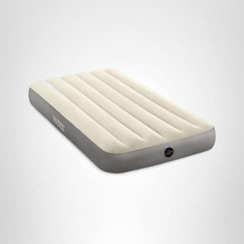 Intex 64101E Dura-Beam Standard Single-High Air Mattress: Fiber-Tech – Twin Size – 10in Bed Height – 300lb Weight Capacity – Pump Sold Separately 10