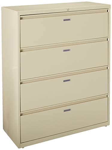 Lorell 4-Drawer Lateral File, 42 by 18-5/8 by 52-1/2-Inch, Putty