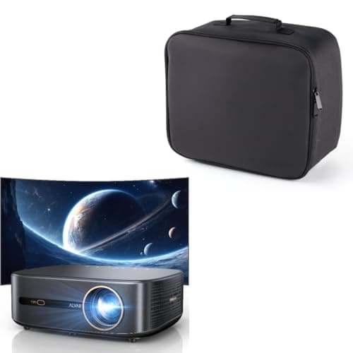Alvar Projector with Carrying Case, WiFi 6 and Bluetooth,[1000 ANSI & Audio by DBX-TV] 30W Speakers, Netflix Certified & DoIby Audio Outdoor Proyector, Auto Focus Native 1080P Smart Projector