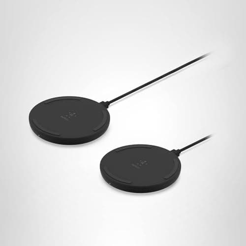 Belkin Quick Charge Wireless Charging Pad - 10W Qi-Certified Charger Pad for Apple iPhone, Samsung Galaxy, Airpods Pro & More, Charge While Listening to Music, Streaming Videos - 2-Pack Black (No PSU) 7