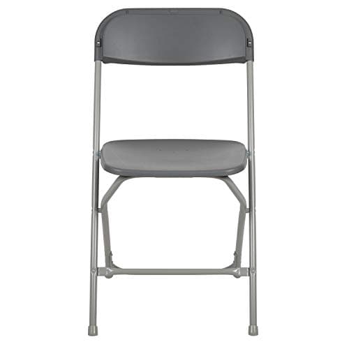 Flash Furniture Hercules Series Plastic Folding Chair - Grey - 650LB Weight Capacity Comfortable Event Chair - Lightweight Folding Chair 8