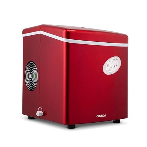 Newair Bullet Ice Machine - 28 lbs/Day Countertop Ice Maker, BPA Free, Portable Ice Maker Machine, 3 Size Ice Cube Maker, Ideal for Home Office, Kitchen or Bar | Red