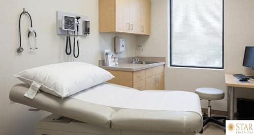 Marquis Mills 2 Pack MediCheck White Vinyl Covered Bed Pillows - Wipeable Easy Clean - Soft Low Profile Non-Fluffy Support - Not an Encasement or Zippered Protector - 20 in x 26 in 6