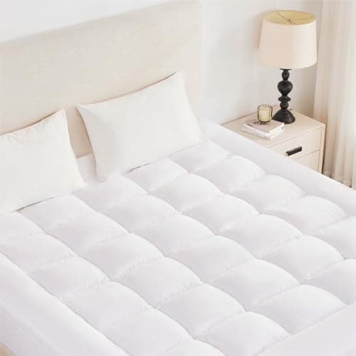 Eiayeebil 2 Inch Thick Mattress Topper Queen Size, 1400 GSM Soft Pillow Top Mattress Topper, Down Alternative Memory Foam with 8-21 Inch Deep Pocket Bed Topper Pad for Back Pain