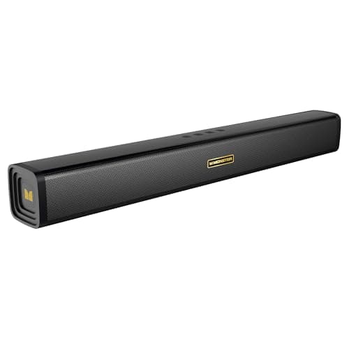 Monster S220 Bluetooth Soundbar, Wireless Bluetooth 5.4 Sound Bar, 2.0CH with Dual Bass Diaphragm, All-in-one Home Theater Speakers, Compact, AUX/USB/TF Card Connection for PC/Gaming/Projectors