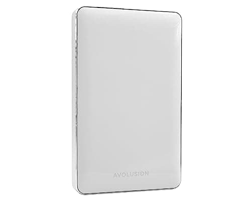 Avolusion T1 Series 1TB USB 3.0 Portable External Gaming Hard Drive (for Xbox One X, S & Series X|S - Pre-Formatted) White