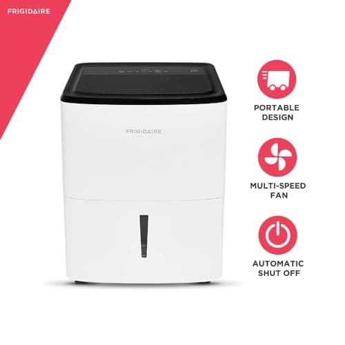 Frigidaire 22 Pint Dehumidifier. 1,500 Square Foot Coverage. Ideal for Small Rooms. 1.7 Gallon Bucket Capacity. Continuous Drain Option 8