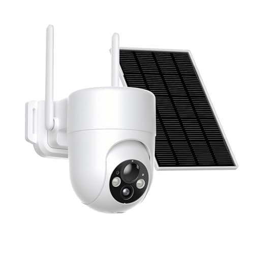 ELYSOO Solar Camera Outdoor Wireless, 2K Color Night Vision, Security Cameras Wireless Outdoor with 360°View, Battery Powered, 2.4GHz WiFi, Instant Alerts, IP65