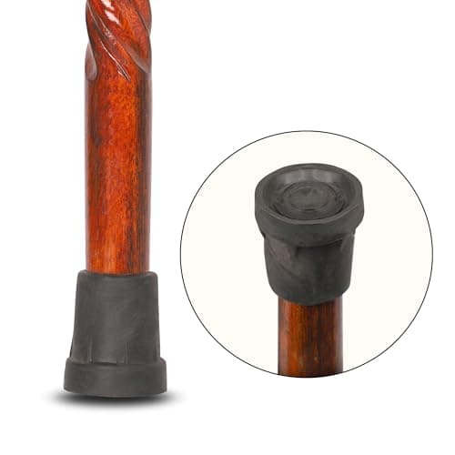 KSJONE Wood Cane 37 Inches Natural Classic Wood Walking Stick Fancy Canes Ergonomic Wood Cane for Seniors (Elegant Derby Handle) (Foldable Derby 2) 5