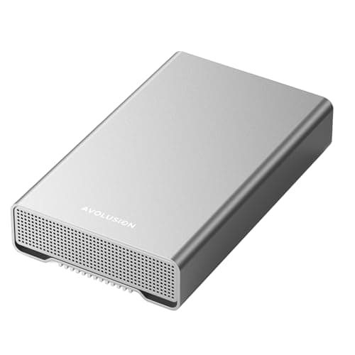 Avolusion PRO-G2 16TB USB 3.2 Gen 2 (10Gbps) USB-C External Hard Drive for Windows/MacOS (Silver)