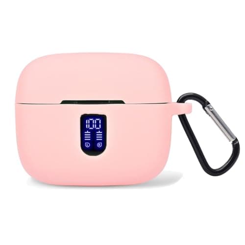 Claiol Premium Silicone Case for TAGRY X08 Wireless Earbuds with Carabiner. (Pink)