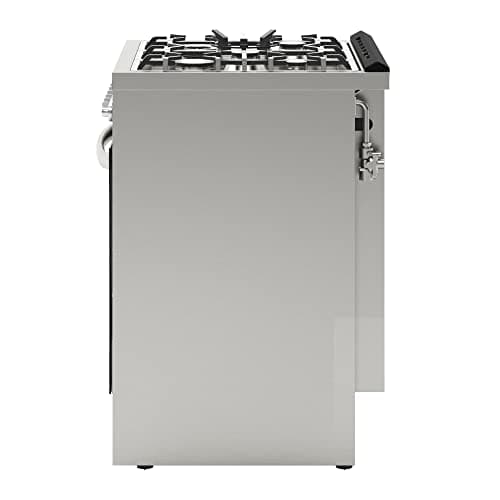 KoolMore 30” Inch Professional Gas Range Stove with 5 Burner Cooktop, Rapid Convection Oven, and Digital Timer with Heavy-Duty Cast Iron Grates, Stainless-Steel Appliance (KM-FR30G-SS),Silver 7