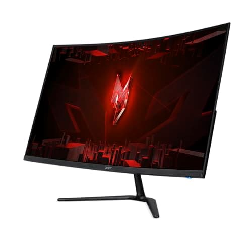 acer Nitro 31.5 Inch FHD 1920 x 1080 1500R Curved PC Gaming Monitor | AMD FreeSync Premium | 240Hz Refresh | 1ms VRB | VESA Mountable | HDR10 | One Display Port 1.4 & Two HDMI 2.0 | ED320Q X2bmiipx 9