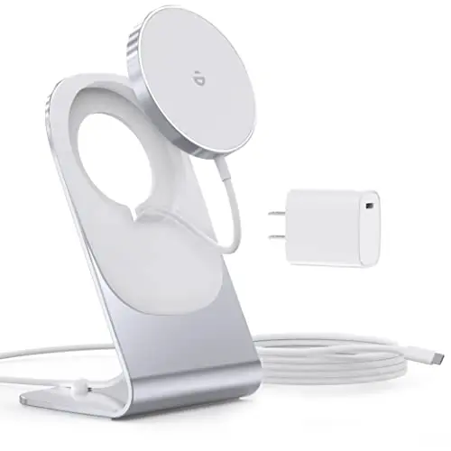 Magnetic Wireless Charger for iPhone 17/16/15/14/13/12 - Mag Charger+20W USB C Adapter, Fast Wireless Charging Stand/Pad with 5ft USB-C Cable for iPhone 17/16/15/14/13/12, Airpod-Gift for Men & Women