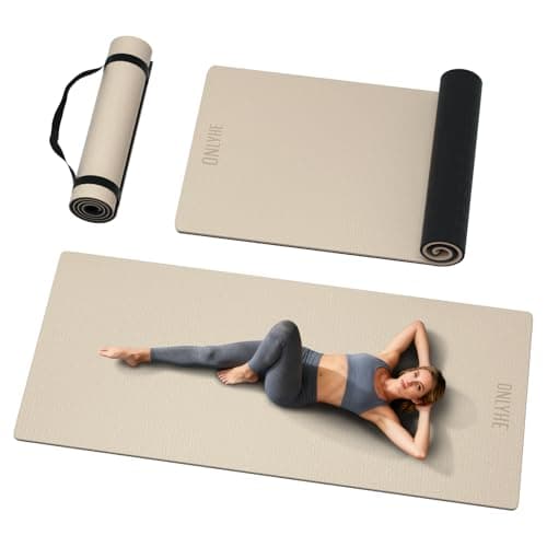 Extra Long & Wide Yoga Mat for Tall Men & Women,76''x32.6''x7mm - High Density TPE Non-Slip Both Sides, Lightweight 1.1kg with Superior Cushioning for gymnastics, Pilates, Home, Workout