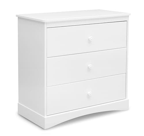 Delta Children Sutton 3 Drawer Dresser with Changing Top and Interlocking Drawers - Greenguard Gold Certified, Bianca White 11