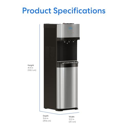 Brio Self Cleaning Bottom Loading Water Cooler Water Dispenser – Limited Edition - 3 Temperature Settings - Hot, Cold & Cool Water 9