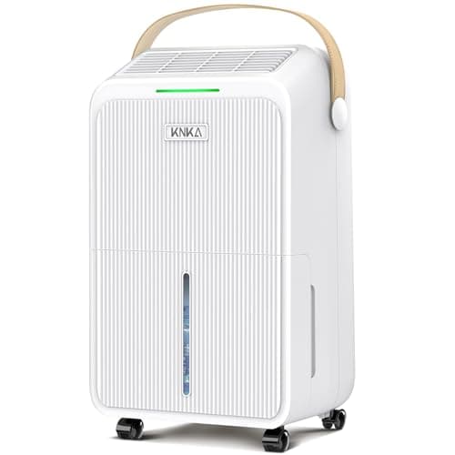 KNKA 2500 Sq.Ft Dehumidifiers for Home with Drain Hose Max 34 Pints, Dehumidifier for Basement, Bedroom, Bathroom, Large Room, Three Modes, Intelligent Humidity Control, Dry Clothes, 24HR Timer