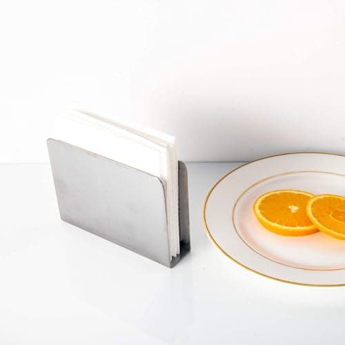 IMEEA Cocktail Napkin Holder Beverage Napkin Dispenser Stainless Steel Table Napkin Storage for Bar, Kitchen, Restaurant, Countertop (Silver) 6