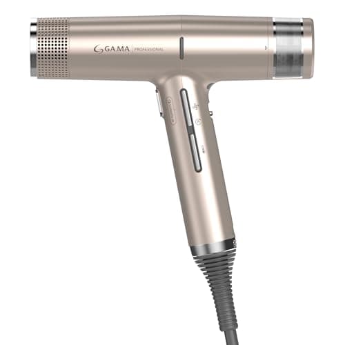 GA.MA iQ1 Perfetto Hair Dryer with 110,000 RPM Intelligent Brushless Motor, Oxy Active Technology, Auto-Clean & Washable Filter, Includes Diffuser & 3 Nozzles, Rose Gold