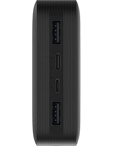 Xiaomi Mi 20000mAh Redmi Power Bank 74Wh 3.6A w/ 2 USB-A Port Rapid Charge Two Devices at Once, Dual Micro-USB/USB-C Input Port, Portable Charger for iPhone iPad Galaxy Smartphones 8