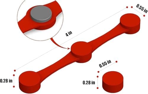 ZENKLET Air Fryer Magnet Silicone Buckle for Holding Down, Air Fryer Magnets for Parchment Paper, Food-Grade, Heat-Resistant,Quick-Attach Design for Secure Cooking-4SET 2