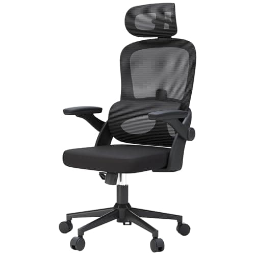 SIHOO Ergonomic Office Chair, Office Chair with Up&Down Lumbar, High Back Home Desk Chair with 3D Armrests, Computer Chair with Adjustable 2D Headrest, Tilt Function Black