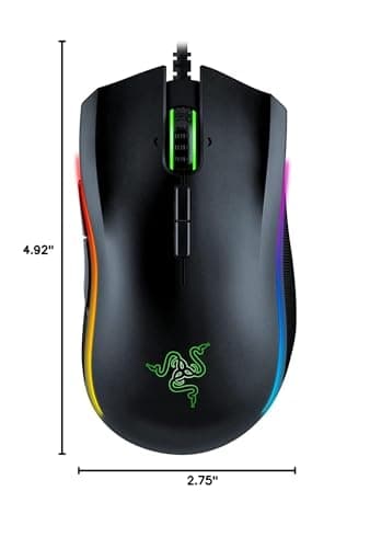 Razer Mamba Elite Wired Gaming Mouse: 16,000 DPI Optical Sensor - Chroma RGB Lighting - 9 Programmable Buttons - Mechanical Switches 9