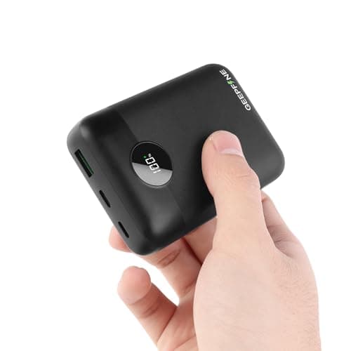 GEEPFINE Mini 5V 2A Battery Pack for Heated Vest,10000mah Lightweight Power Bank for Heated Seat,Heated Blanket,Heated Clothing,2 in 1 Function Battery Pack for Heated Vest and Phones.
