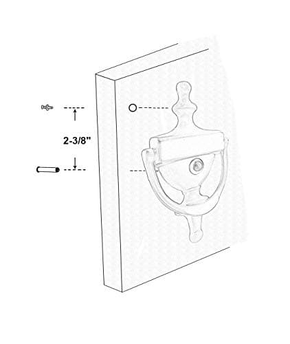 QCAA Solid Brass Door Knocker, 7", with 160 Degree Glass Len Door Viewer (UL Listed), Polished Brass, 1 Pack 6