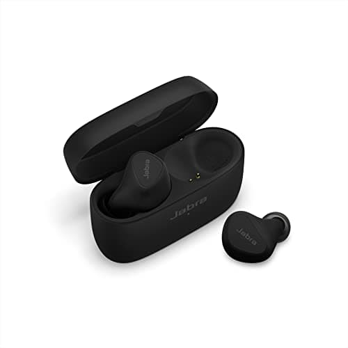 Jabra Elite 5 True Wireless in-Ear Bluetooth Earbuds - Hybrid Active Noise Cancellation (ANC), 6 Built-in Microphones for Clear Calls, Small Ergonomic Fit and 6mm Speakers – Black, Amazon Exclusive