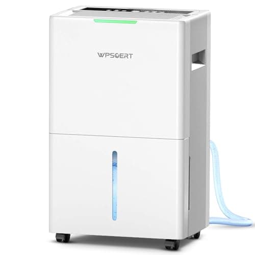 WPSOERT 4000 sq.ft Dehumidifier for Basement with Drain Hose, 45 Pint Dehumidifiers for Home, Smart Compressor Dehumidifies for Large Room, Bedroom, 3 Modes, Intelligent Humidity Control, Auto Defrost
