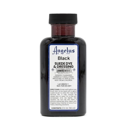 Angelus Brand Suede & Nubuck Dye & Dressing - Black, 3 fl oz